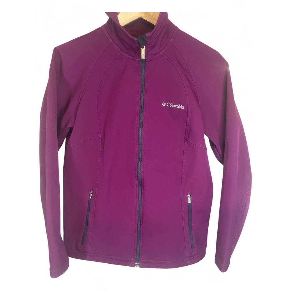 Columbia Kruser Ridge Softshell Jacket Womens Medium Purple Full Zip XL3993-520
